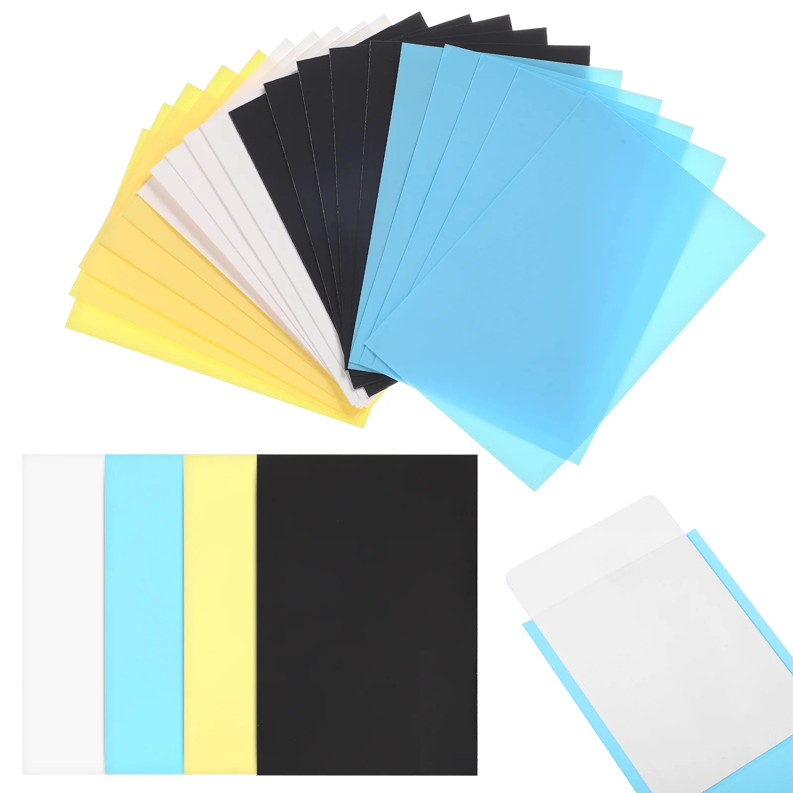 200 قطعة الأكمام الملونة لينة ماتي Cpp المواد مقاومة للخدش افتتاح سلس لبطاقات التداول حامل بطاقة الائتمان بطاقة #3