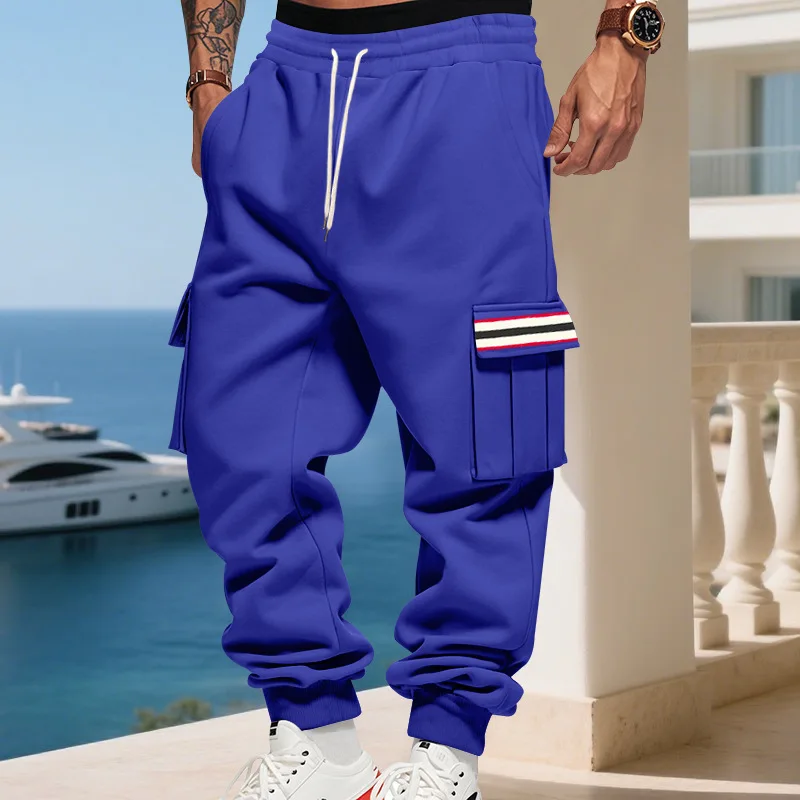 

2025 трансграничные американские сверхмощные бархатные мужские спортивные штаны для зимнего отдыха, уличные спортивные штаны