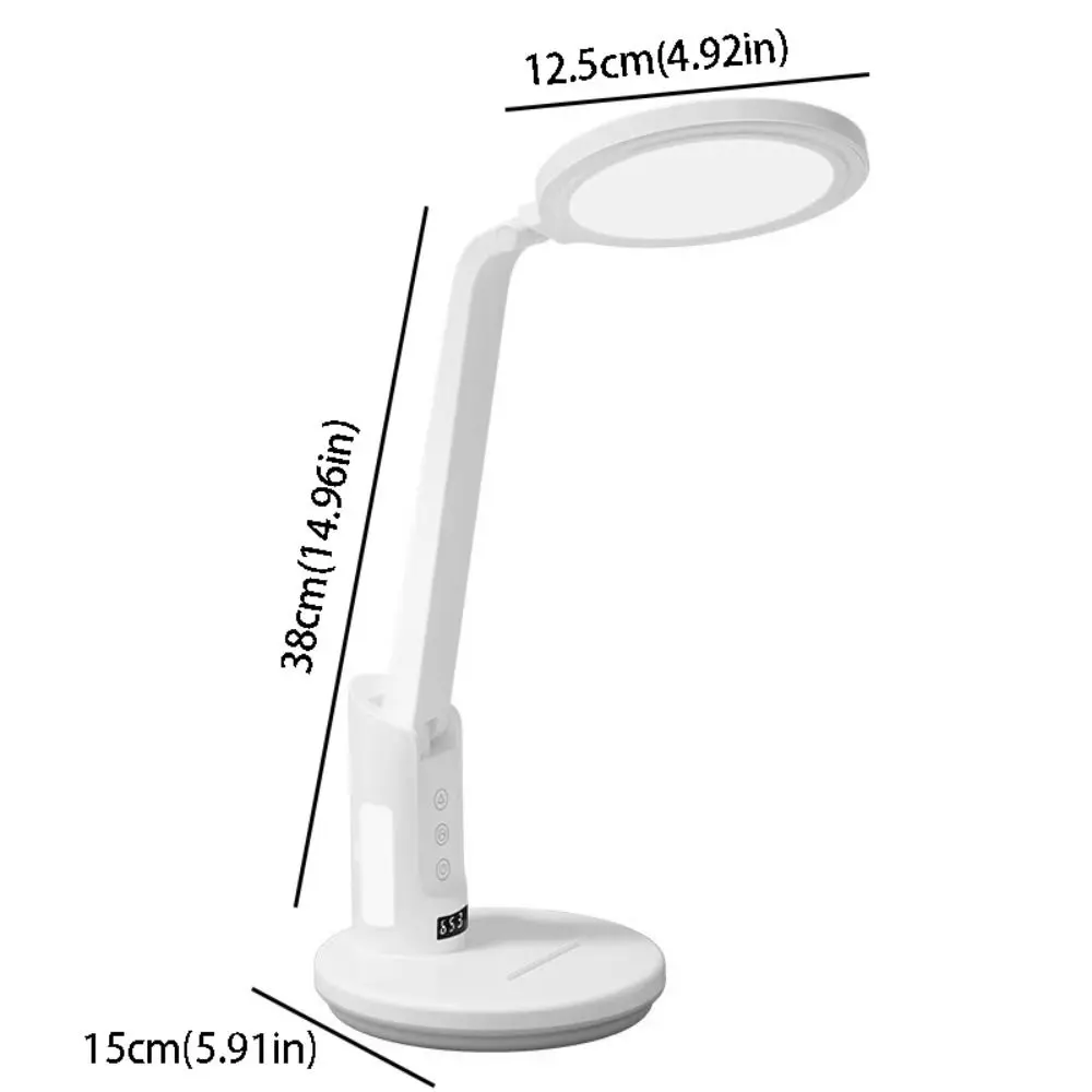 الطيف الكامل LED ساعة الجدول مصباح المكونات في تصميم القراءة ضوء USB مصباح قابل للشحن حماية العين ضوء الليل مصباح قابل للطي