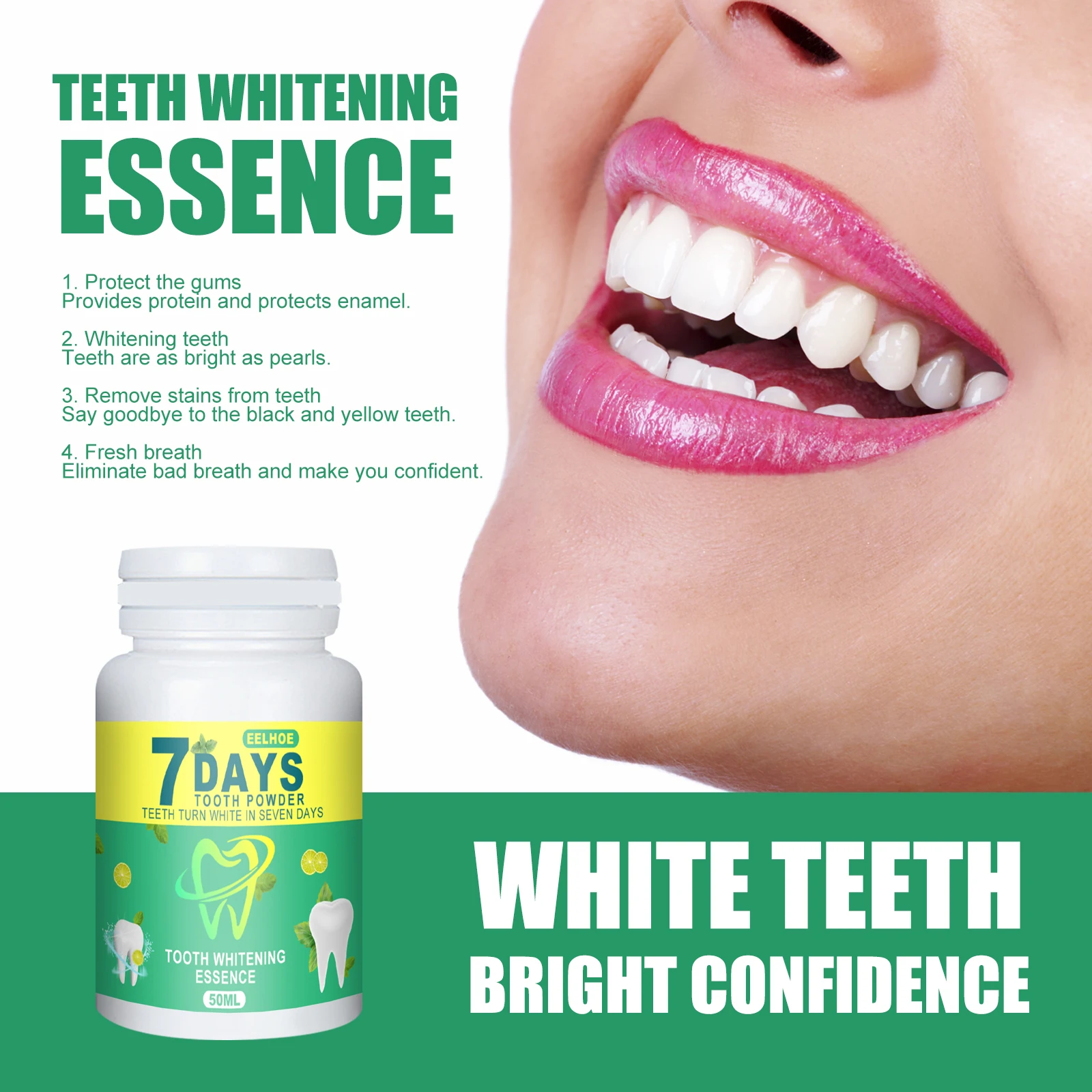 5 일 화이트닝 치아 파우더 노란색 얼룩 제거 치과 표 - Teeth Whitening Retainer 리뷰 및 가격
