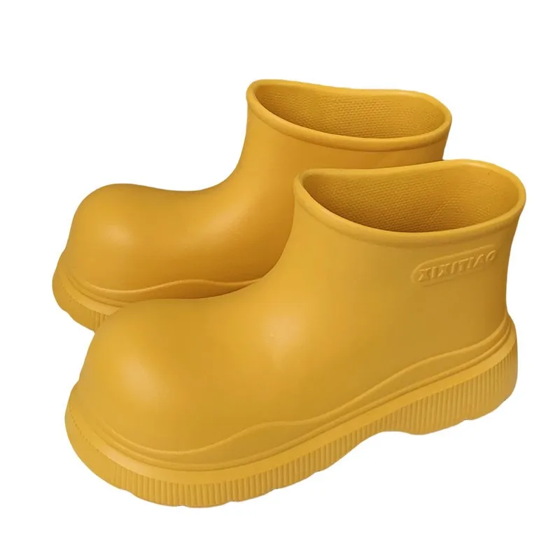 Summer Adult Ugly Cute EVA Soft Sole Clown Shoes 2024 New Girls Fashion Outdoor Wear Short Tube Water Shoes Ladies Rain Boots