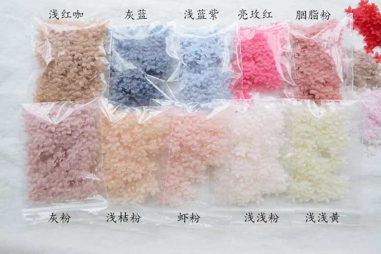 100-200PCS Multicolor DIY Handmade 3D Organza Flower   DIY Wedding Dress Veil Mini Flowers Baby Clothes Making Materials