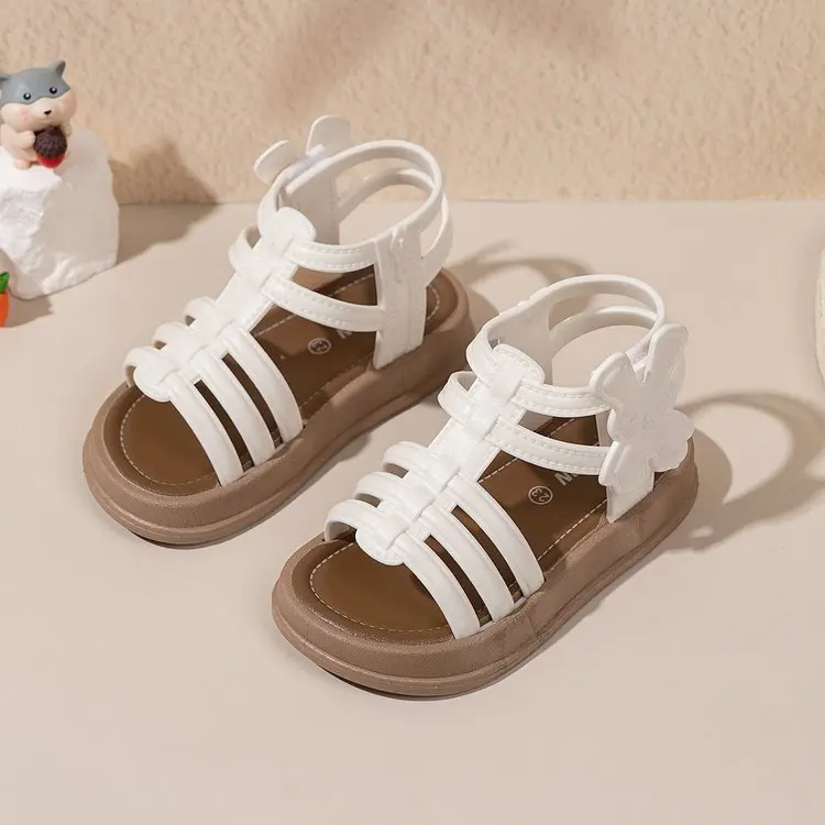 

Новые детские сандалии 2026 года для девочек: милые, с открытым носком, на ремешках, летние, с нескользящей подошвой, для пляжа и повседневной носки