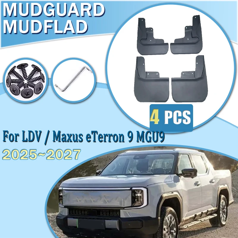 

Car Fenders For LDV Maxus eTerron 9 MGU9 2025 2026 2027 Mudguards Wheel Splash Guard Protection MudFlap Muds Flaps Accessories