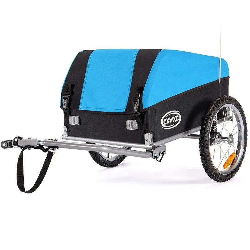 Outdoor Trailer Trolley Pet Car Foldable Pet Dog Bicycle Trailer Push Trolley Foldable Bike Trailer