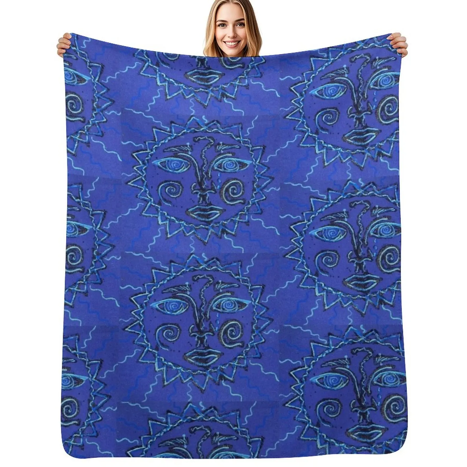 BLUE SUN DUDE Throw Blanket blankets and throws Thermals For Travel Furrys cosplay anime Summer Decoratives Blankets