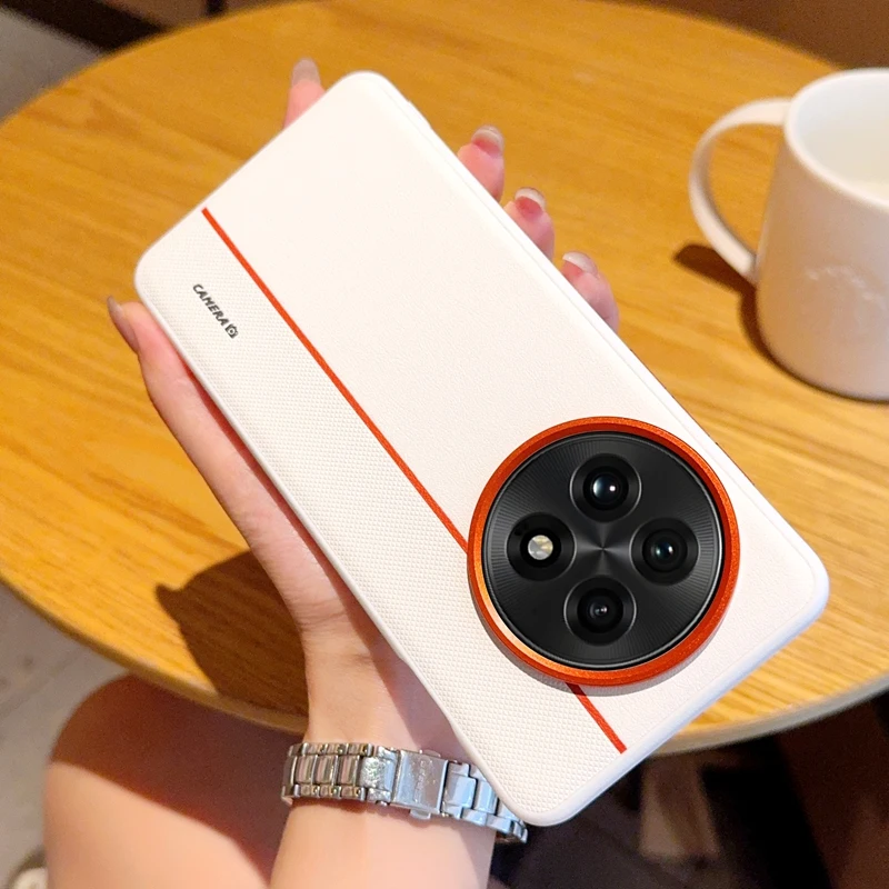 เคสสำหรับ OnePlus 13 รุ่น ELVEV หรูหรา ดีไซน์สีตัดกัน หนัง PU บางเฉียบ ป้องกันแรงกระแทก ฝาหลัง чехол для oneplus 13