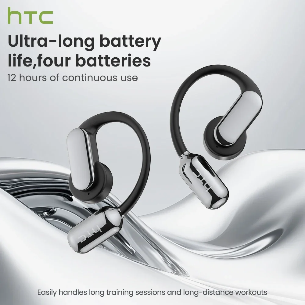 【بطارية قابلة للاستبدال】HTC NE50 سماعة بلوتوث AI ترجمة سماعات أذن مريحة بخطاف الأذن HD Bass سماعات رأس لاسلكية مع ميكروفون #5