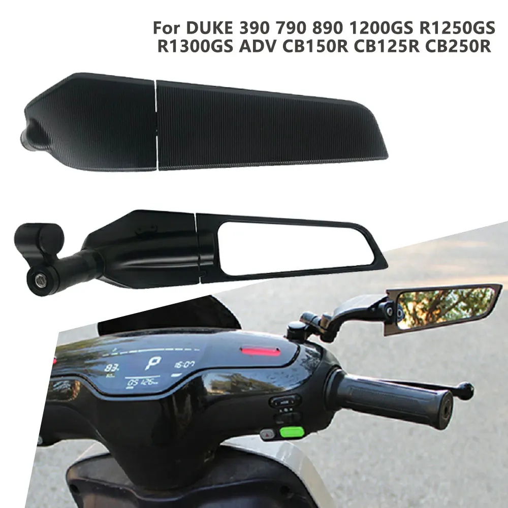 

Motorcycle Rearview Mirrors For KTM Duke 390 790 890 1200GS R1250GS R1300GS ADV CB150R CB125R CB250R Rotating Stealth Winglets