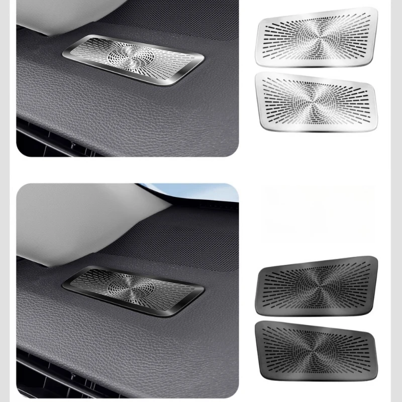 

2 PCS For Toyota RAV4 Metal Dashboard Vent Covers & Speaker Grilles Set - Anti-Dust Protective Shields Decorative Accessories