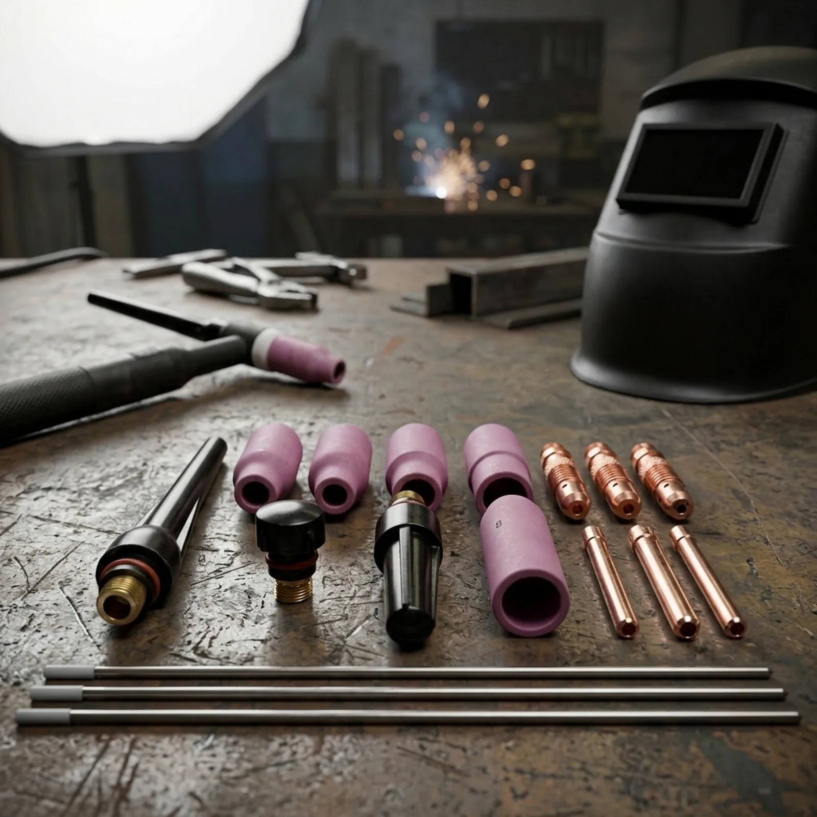 Air-cooled Torches Collet For Air-cooled Torches For Water-cooled Torches Lanthanide For WP 17 18 26 for tig Air-cooled