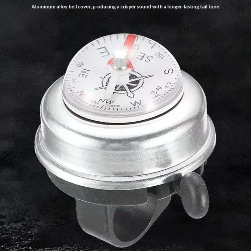 Bicycle Bell Alloy Bike Handlebar Ring Clear Loud Safety Horn for All Ages Easy Mount for Road  City Bikes