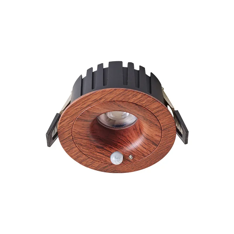 Medieval style human body induction anti-glare led spotlight commercial staircase corridor aisle light embedded eye protectio