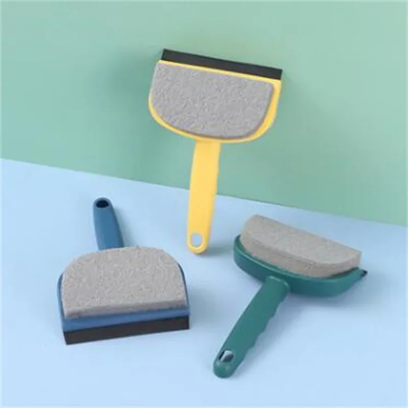 2in1 Multifunctional Glass Cleaning Brush Cleaner Car Glass Shower Squeegee Window Glass Wiper Scraper Brush Tool for Washing