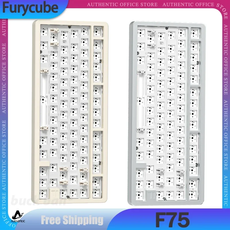 

Furycube F75 Mechanical Keyboard Kit Aluminum Alloy 3 Mode 2.4G Bluetooth Wireless Keyboard RGB Hot Swap Gamer Keyboard Kit Gift