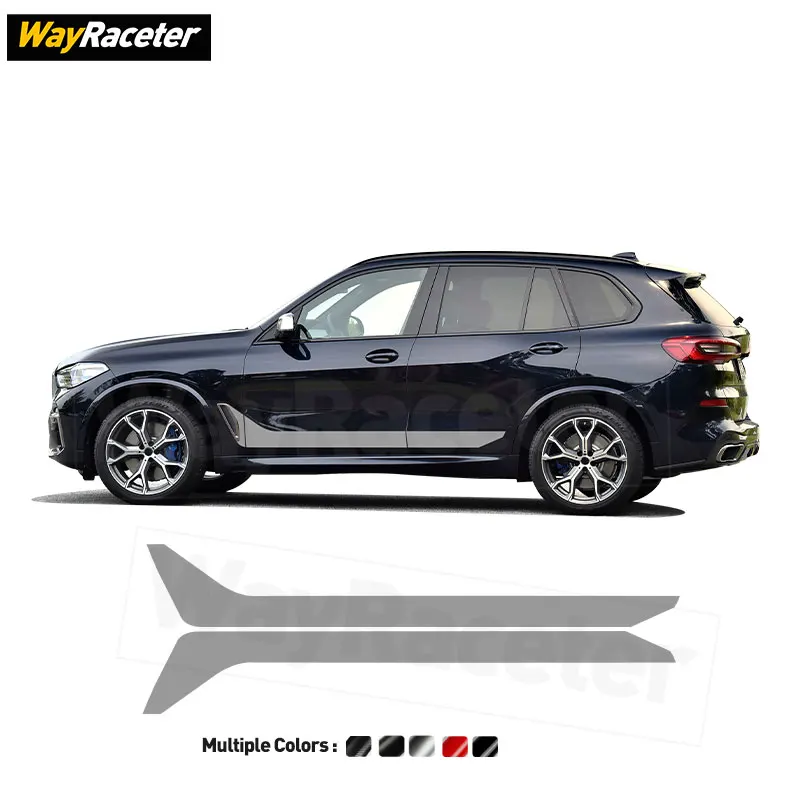 

2 шт./компл. наклейка на боковые полосы на дверь, виниловая наклейка из углеродного волокна для BMW X5 G05 X5M F95 M Performance 2024 2025 2019 + аксессуары