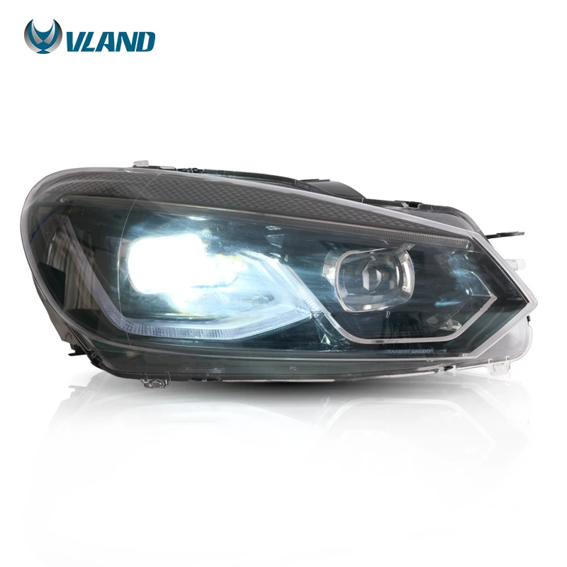

Factory Full LED Head Lights 2010 2011 2012 2013 2014 With DRL Car Headlights Front Lamp for VW Golf 6 Style GOLF VI Mk6