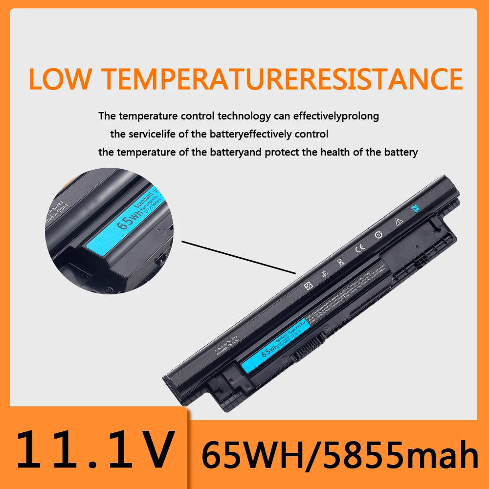 Imagem -06 - Xcmrd-bateria do Portátil para Dell Inspiron 3421 3721 5421 5521 5721 3521 3437 3537 3537 3537 5437 5537 5537 3737 Vostro 2421 2521 65wh 111 v