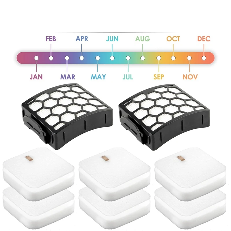 YCOC-Hepa Filters Foam Filters Compatible For Shark LA502, LA322, LA702, LA502, LA301, Upright Vacuum Replacement Filter