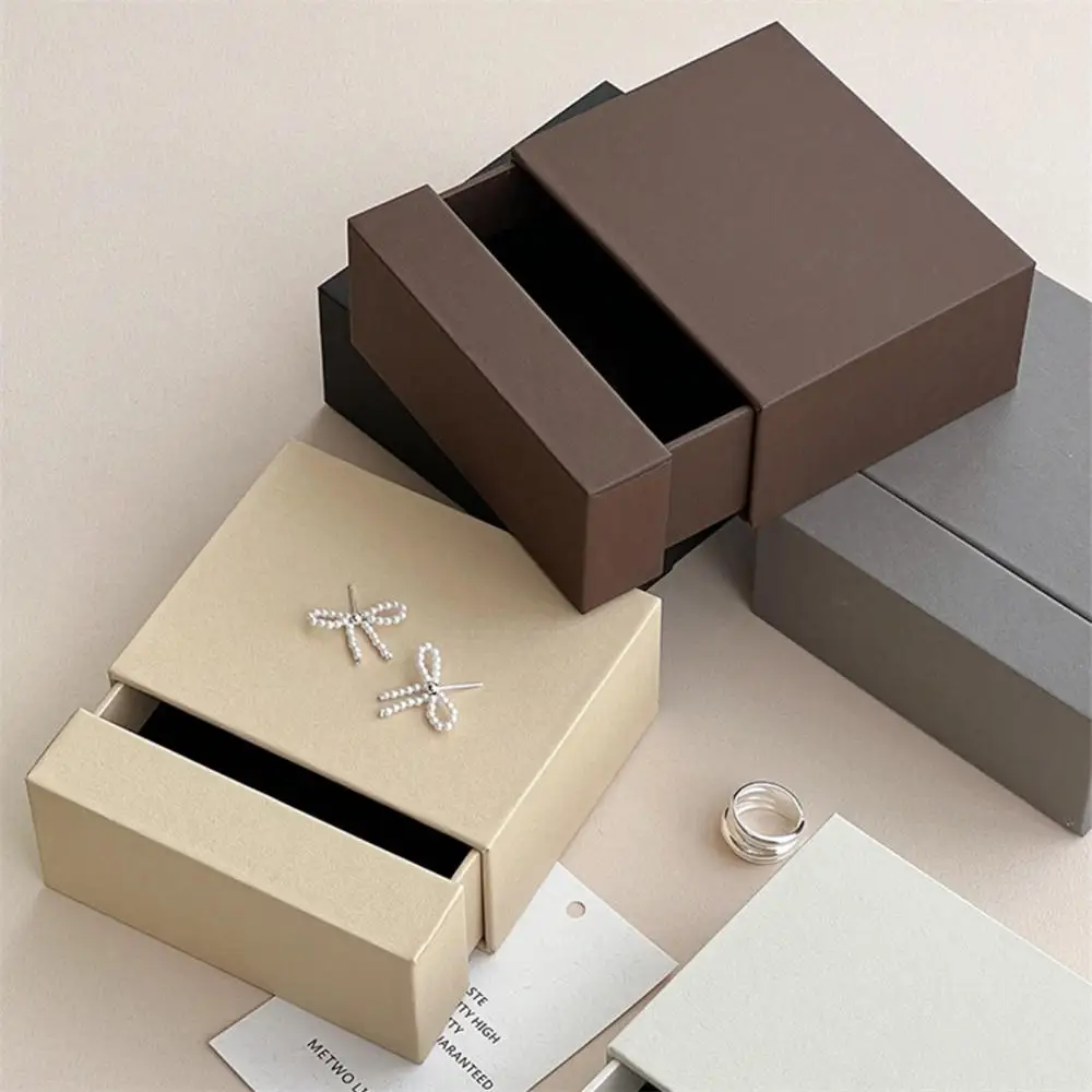 

5Pcs Creative Drawer Jewelry Packaging Box Necklace Ring Earing Bracelet Storage Organizer Display Stand Paper Gift Boxes