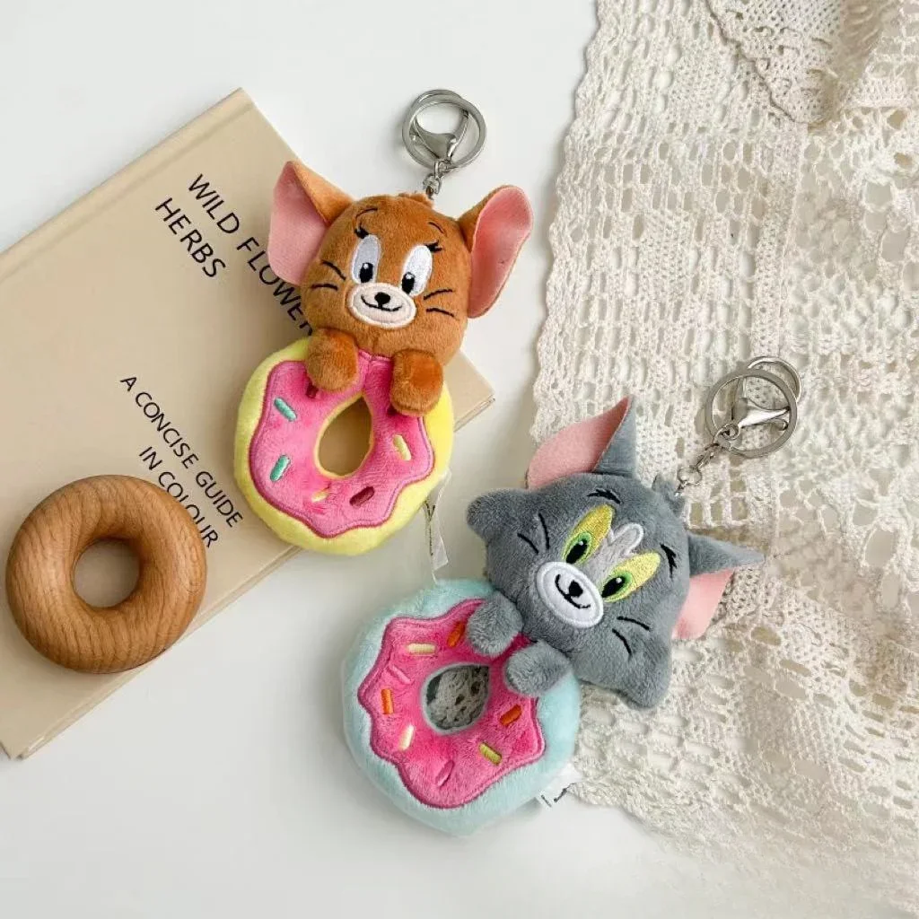 Doughnut Series Animation Derivatives Backpack Plush Doll Pendant Mouse Kawaii Cat Exquisite Beautiful Festival Gift for Friend