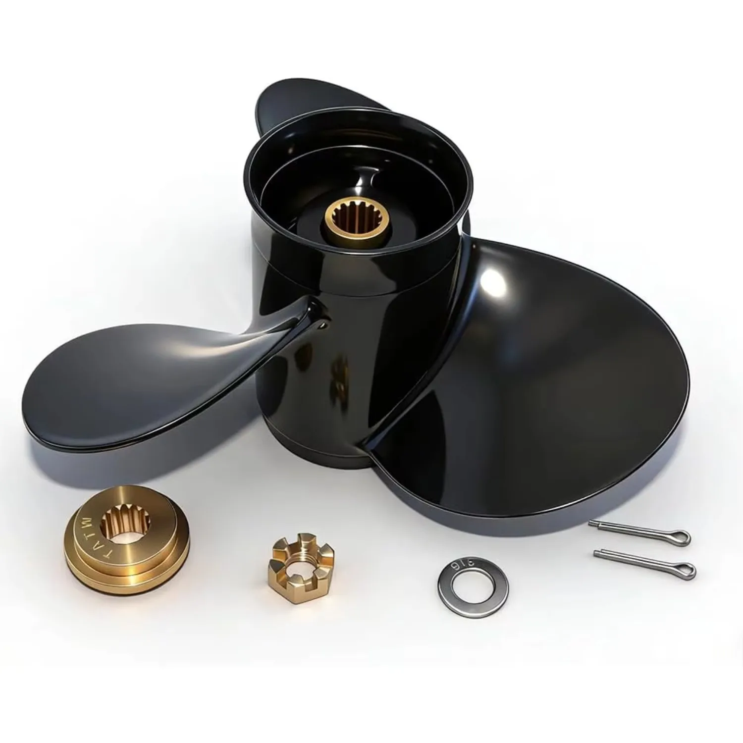 9.25x10 Outboard Propeller for Mercury Outboard Motos 9.9/15/20HP &Tohatsu Motos 9.9/12/15/18HP/20HP,NSM NSF MFS, 48-897752A11