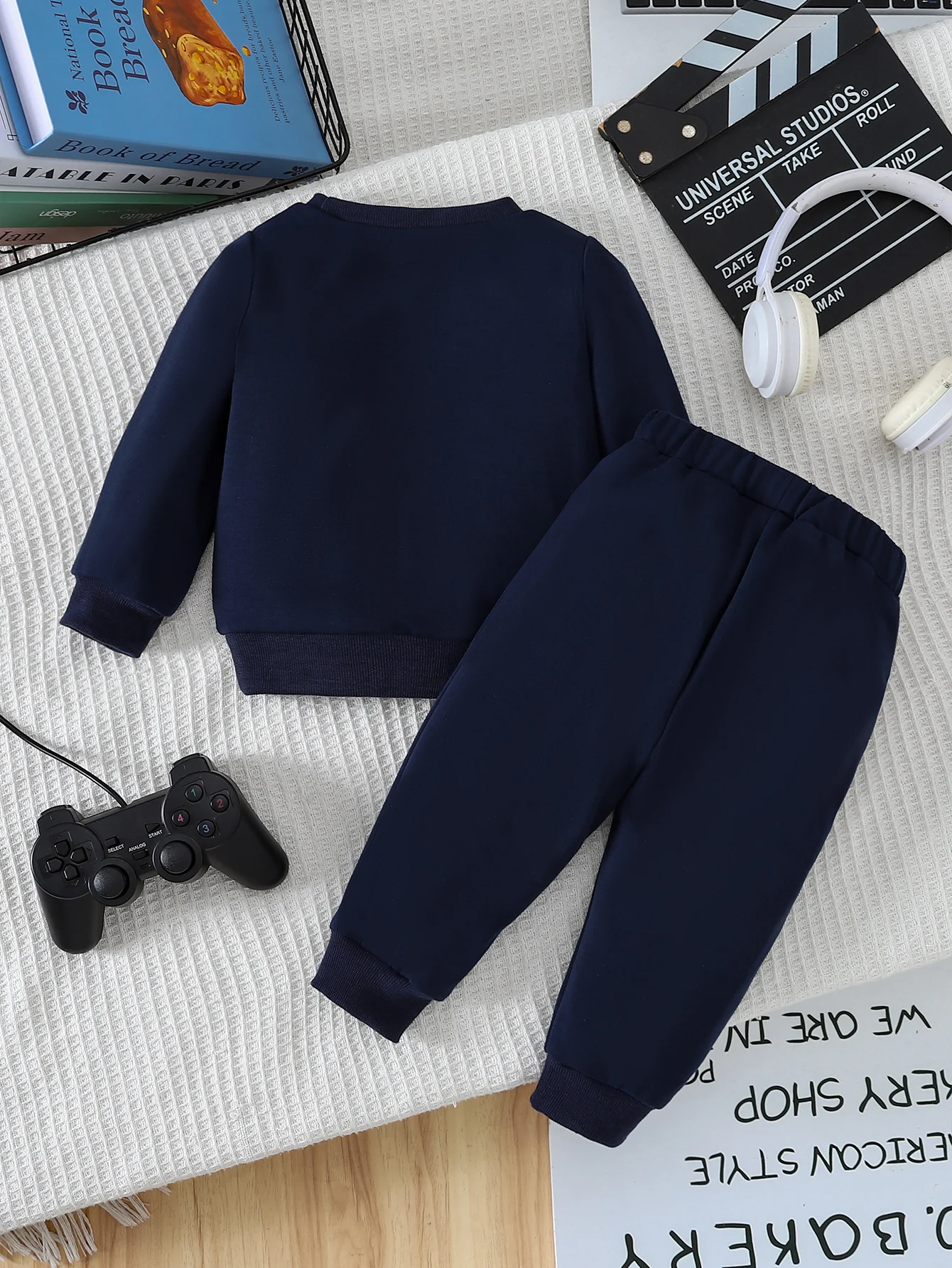 Cool Printed Boys' Clothing Set Casual Style Pants with Adjustable Drawstring Elastic Waist Loose Fit Kids' Fashion Outfit