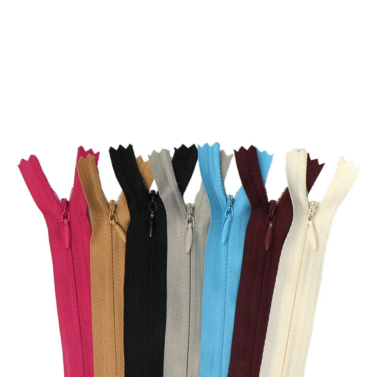 （10pcs)3# Nylon Invisible Zipper Wholesale closed tail dress pants side zippers 18cm