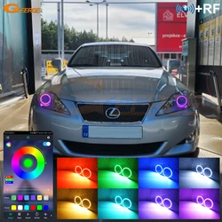 For Lexus IS II 220 250 300 350 IS220 IS250 IS300 IS350 RF Remote BT App Ultra Bright Multi-Color Rgb Led Angel Eyes Halo Rings