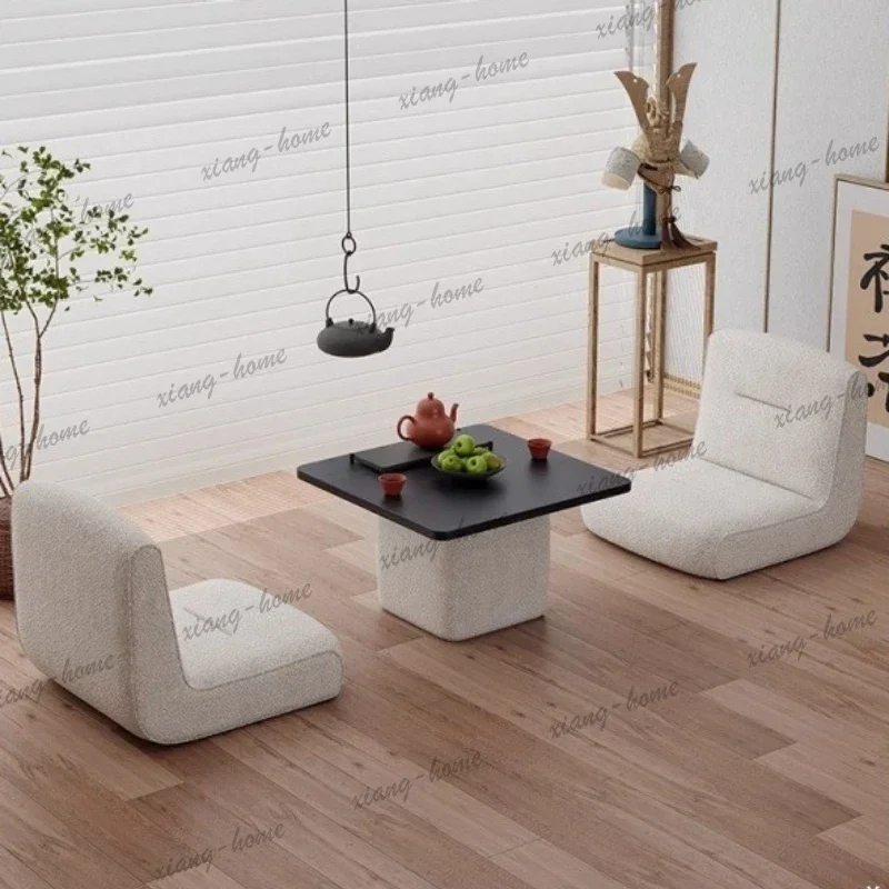 LJY Homestay Windowsill Coffee Tables Balcony Tea Leisure Living Room Coffee Tables Bedroom Lamb Fleece Furniture ChaJi MH40CJ