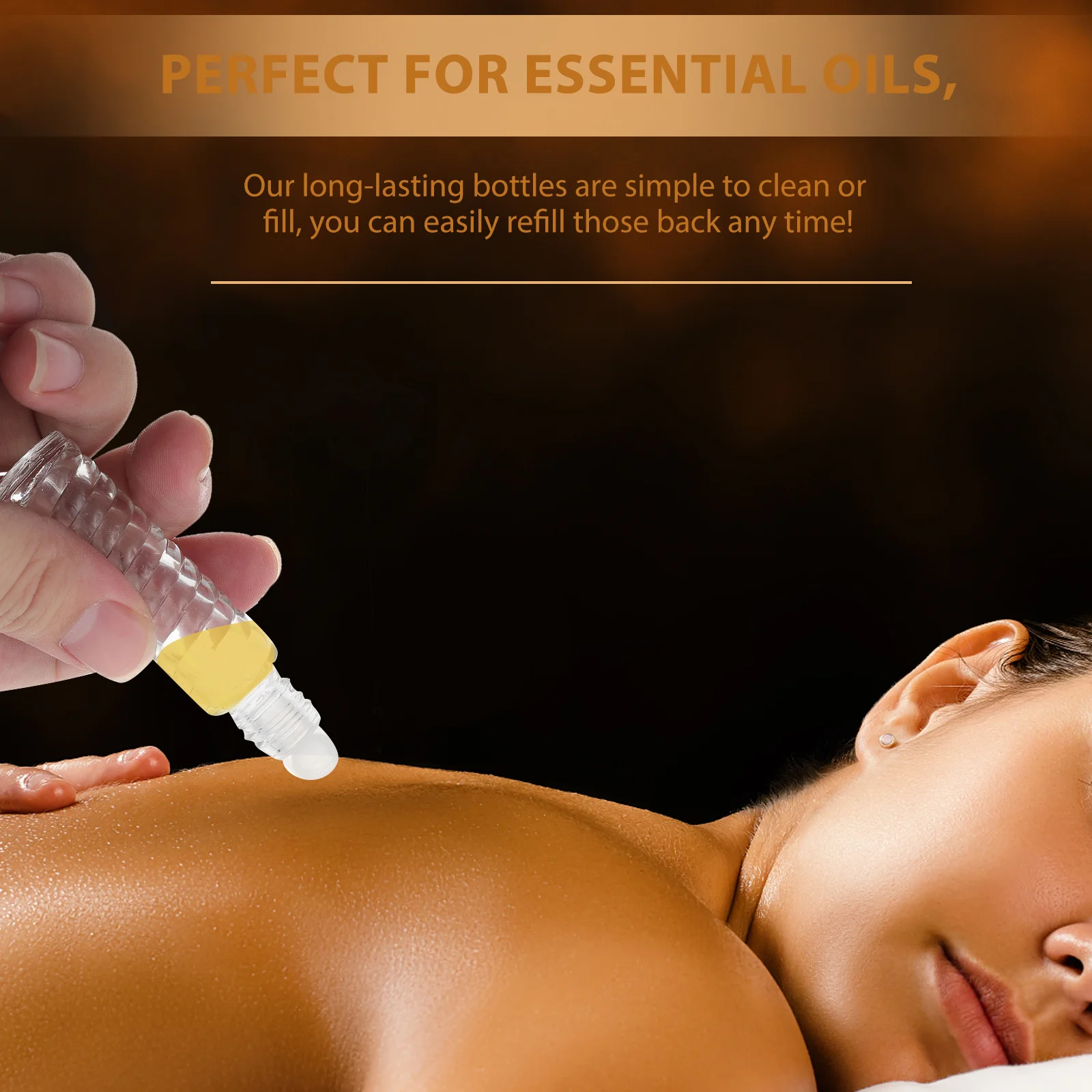 

12Pcs 5Ml Glass Roller Bottle with Cap Refillable Roll-on Bottles for Essential Oils Compact Travel Perfume Sub-Packaging Kit