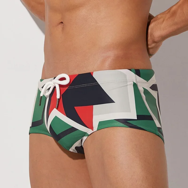 Seabean Men\'s Swimming Trunks Young Men Big Boy Swimsuit Swim Shorts Contrast Color Man Beach Board Surf Bathing Suit Sport Wear