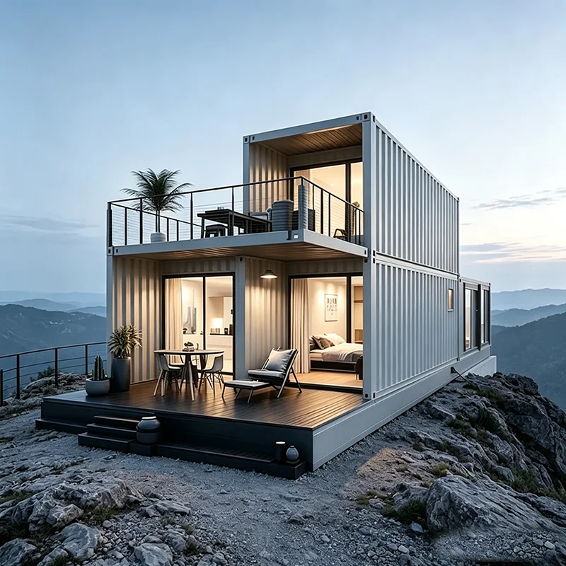 Casa Contenedor Prefabricada Expandible Personalizada y Ecológica de 20 Pies o 40 Pies, Villa Prefabricada con Baño, Vivienda Prefabricada