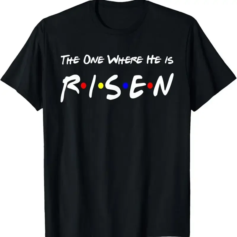 Il est ressuscité, croix religieuse de Jésus, résurrection, dimanche de Pâques, t-shirt