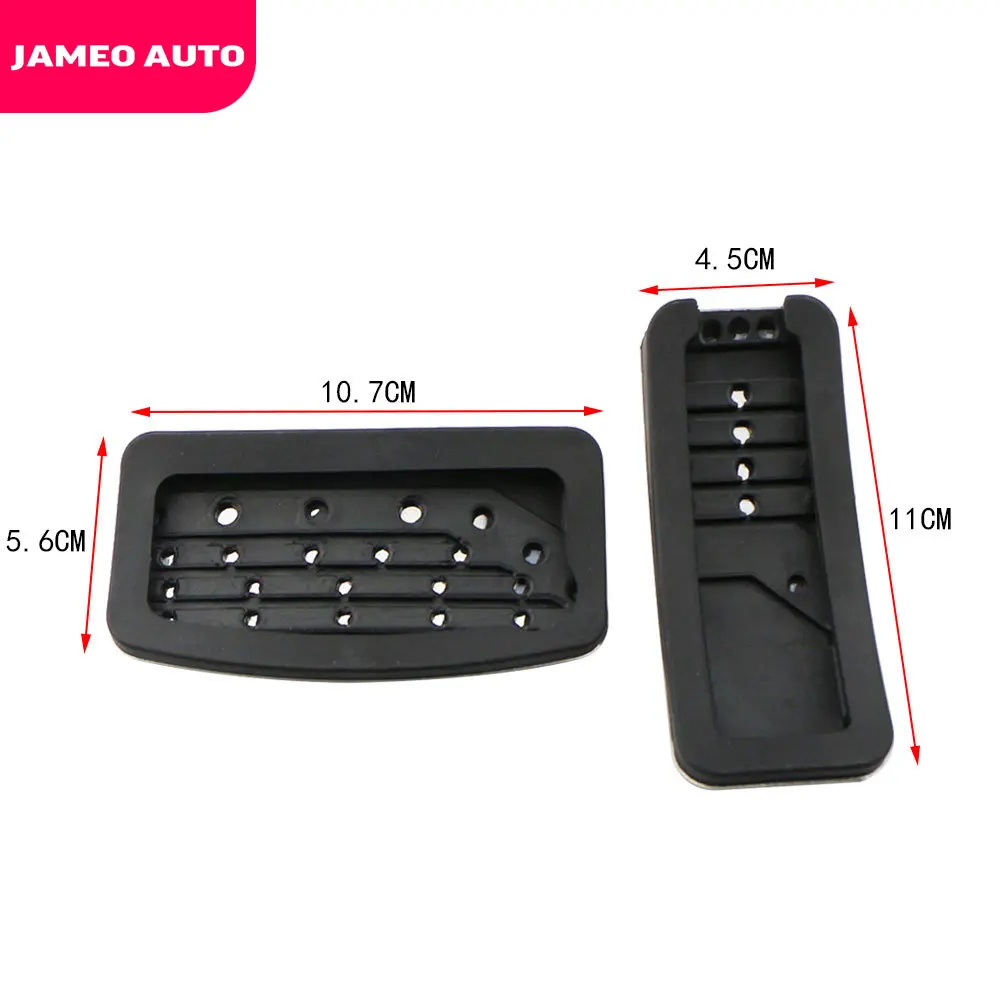 AT Car Gas Clutch Brake Pedal Cover Kit for Mitsubishi Pajero 3 Outlander Lancer X Eclipse Cross Rubber Stainless Nonslip Pad