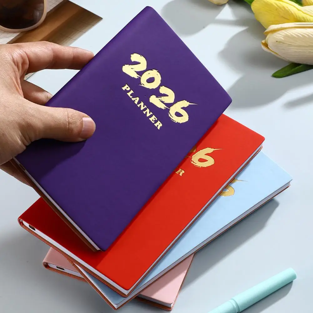 مخطط 2026 مع أشرطة مرنة مخطط جدول انسيابي 2026 مخطط جدول الأعمال منظم إدارة الوقت المبسط 12 شهرًا