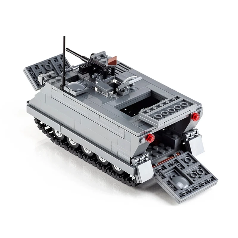 qwert M113 Armored Personnel Carrier Model MOC Building Bricks War Equipment Modular Technology Assemble Children Gifts Holiday