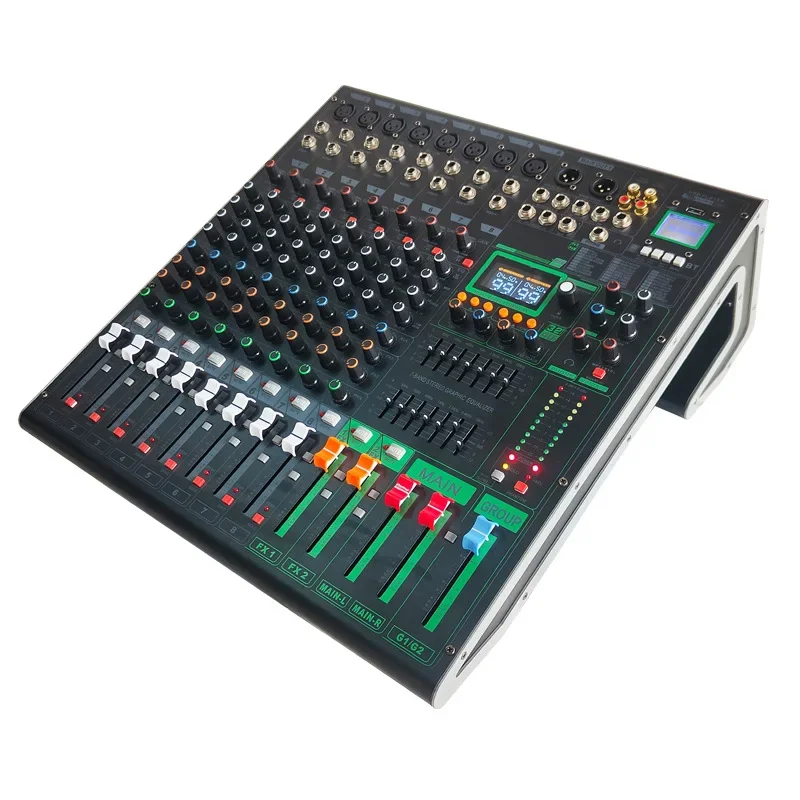 GBUB PMA802FX  8 Channel Dual Grouping Professional Audio mixer Console with dual 99 DSP 48V Phantom/MP3/USB//BT