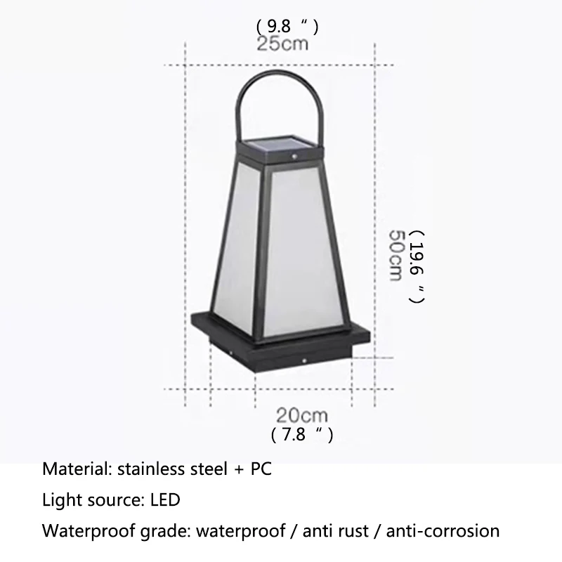 TYLA Outdoor Modern Solar Lawn Lamp LED Portable Lighting Waterproof IP65 Decorative for Garden