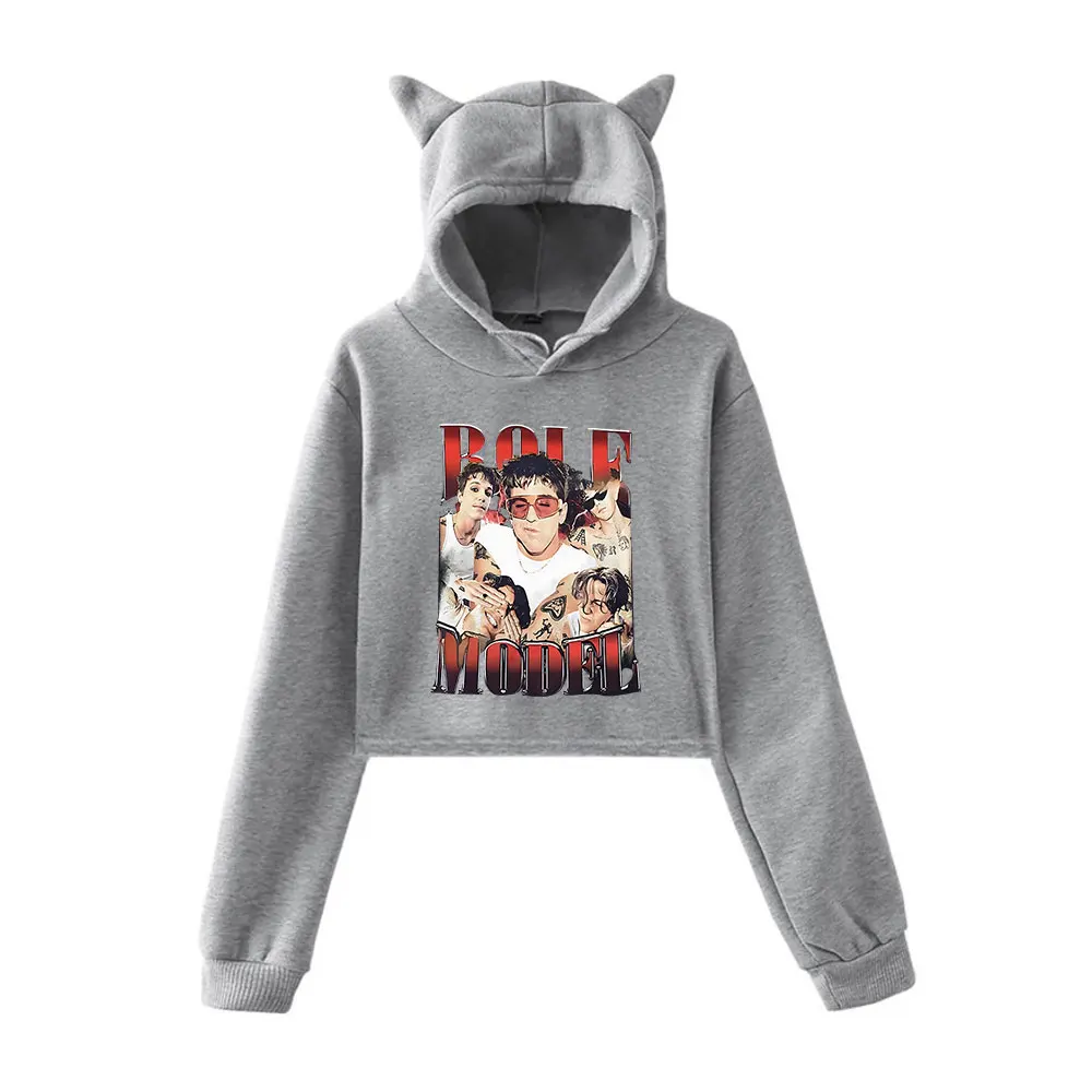 Papel modelo merch vintage 90s streetwear logotipo moletom com capuz moletom para meninas gato orelha colheita moda esportes pulôver