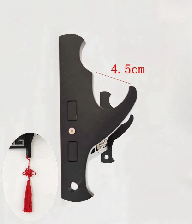 Ekkhysis Zwaard Muurbevestiging 1-Tier Haak Katana Houder Verstelbare Display Hanger voor Samurai Zwaard Tanto Rapier Licht Sabre Cosplay Blade Tanjirou Demon Slayer Wapenrek