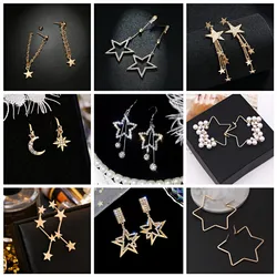 New Star Pendants Hanging Earrings Hiphop Personality Women's Drop Earrings for Girls korean earrings boucle oreille femme
