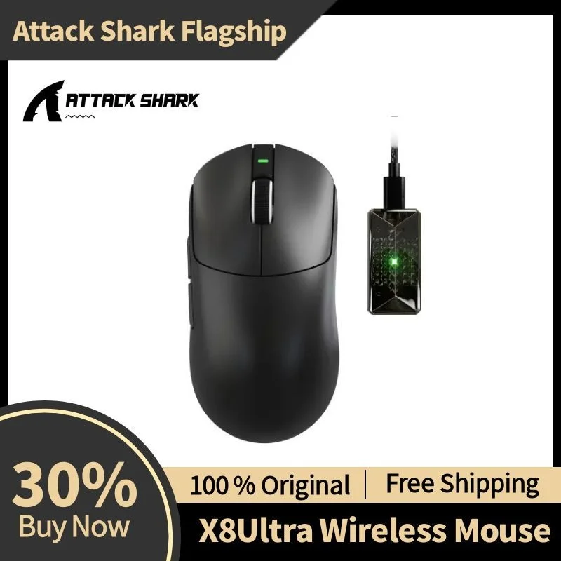 

Беспроводная игровая мышь ATTACK SHARK X8SE 1K с сенсором PixArt PAW3311, 25000 DPI, X8Ultra 8k