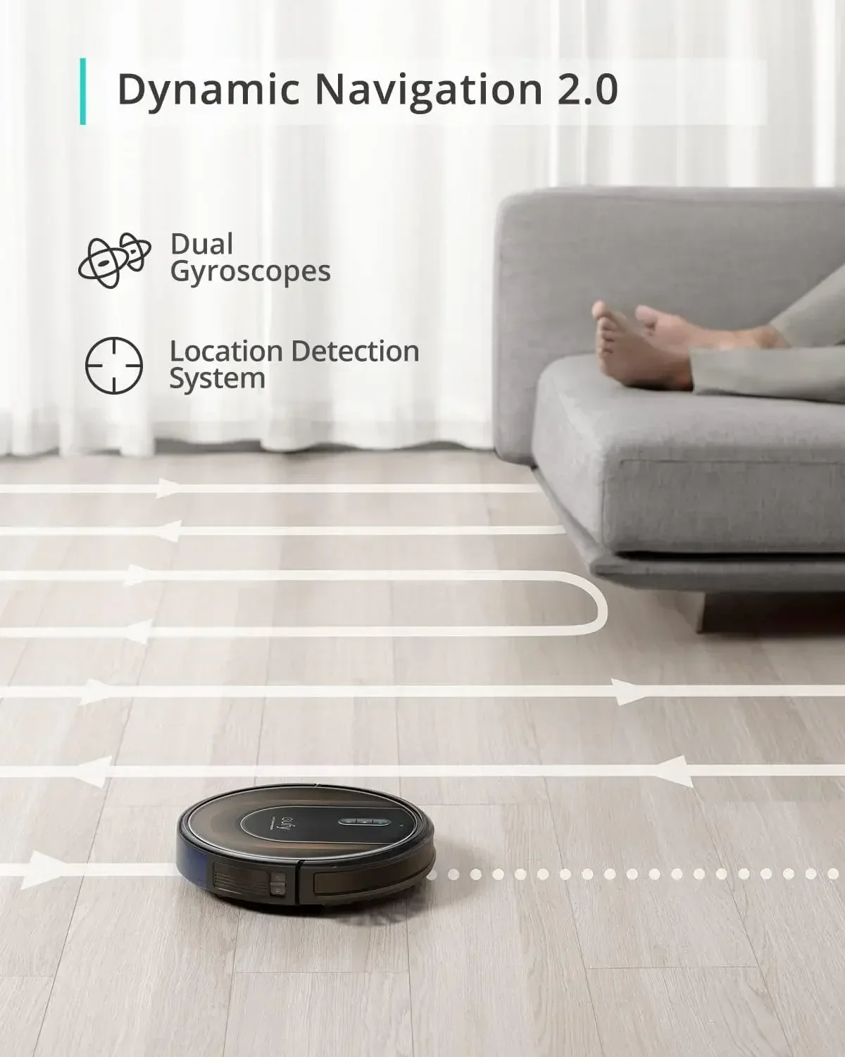 

eufy by Anker, RoboVac G30 Hybrid, Dynamic Navigation 2.0, 2-in-1 Sweep and mop, 2000Pa Powerful Suction,Robot Vacuum,Wi-Fi