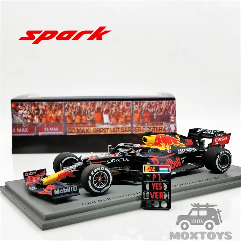 Spark 1:43 F1 2021 RB16B No.33 Winner Dutch MV33 Diecast Model Car