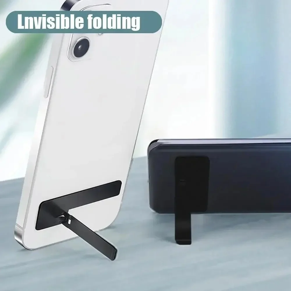 

Desktop Phone Stand Invisible Folding Table Phone Holder Mini Smartphone Stand Flat Bar Shape Self-adhesive Phone Holder Gadgets