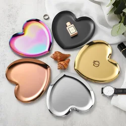 Ins Wind Stainless Steel Lip Jewelry Tray Household Cosmetics Multi-shape Purpose Metal Tray Girls Jewelry Storage Tray in Stock