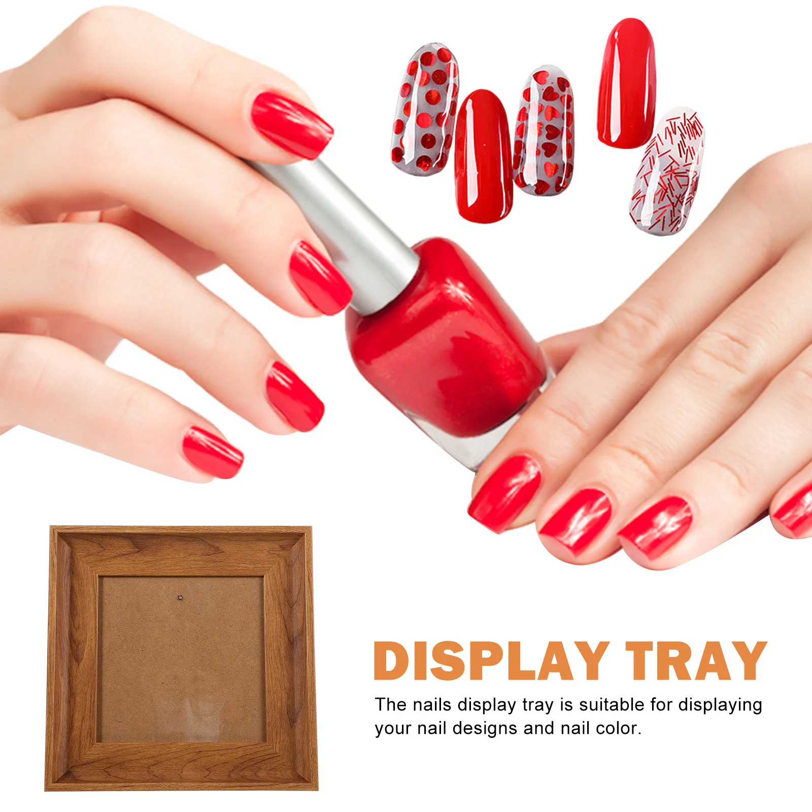 

Retro Board Sturdy Tray Color Stand Fake Display Tray Supplies Display Holder Art Tools Trays Nail Plates For Nail Art