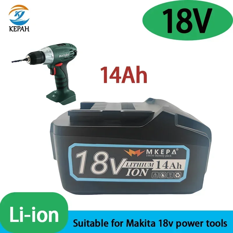 18V 14.0Ah Battery for Metabo Cordless Power Tool Drill Drivers Wrench Hammers for Metabo 18V Battery 14.0Ah 625592000 625591000