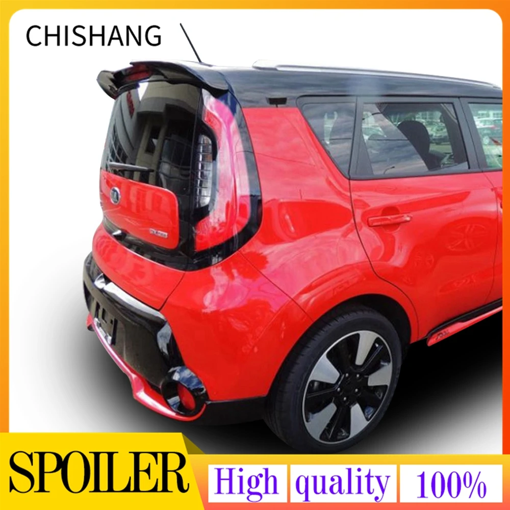 

Car Styling For Kia Soul Spoiler 2010-2015 Exterior ABS Plastic Material Unpainted Color Rear Boot Trunk Wing Lip Spoiler